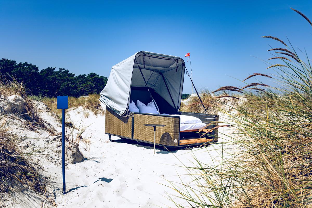 Schlafen im liv.be Strandkorb 